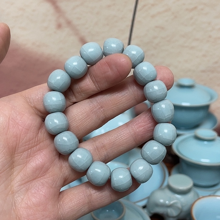 杯子天青谢朝伟手工珠17颗1.2