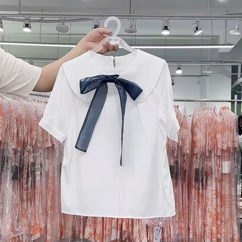 【OE家】NN1760新款时尚衬衫气质百搭百搭娃娃领