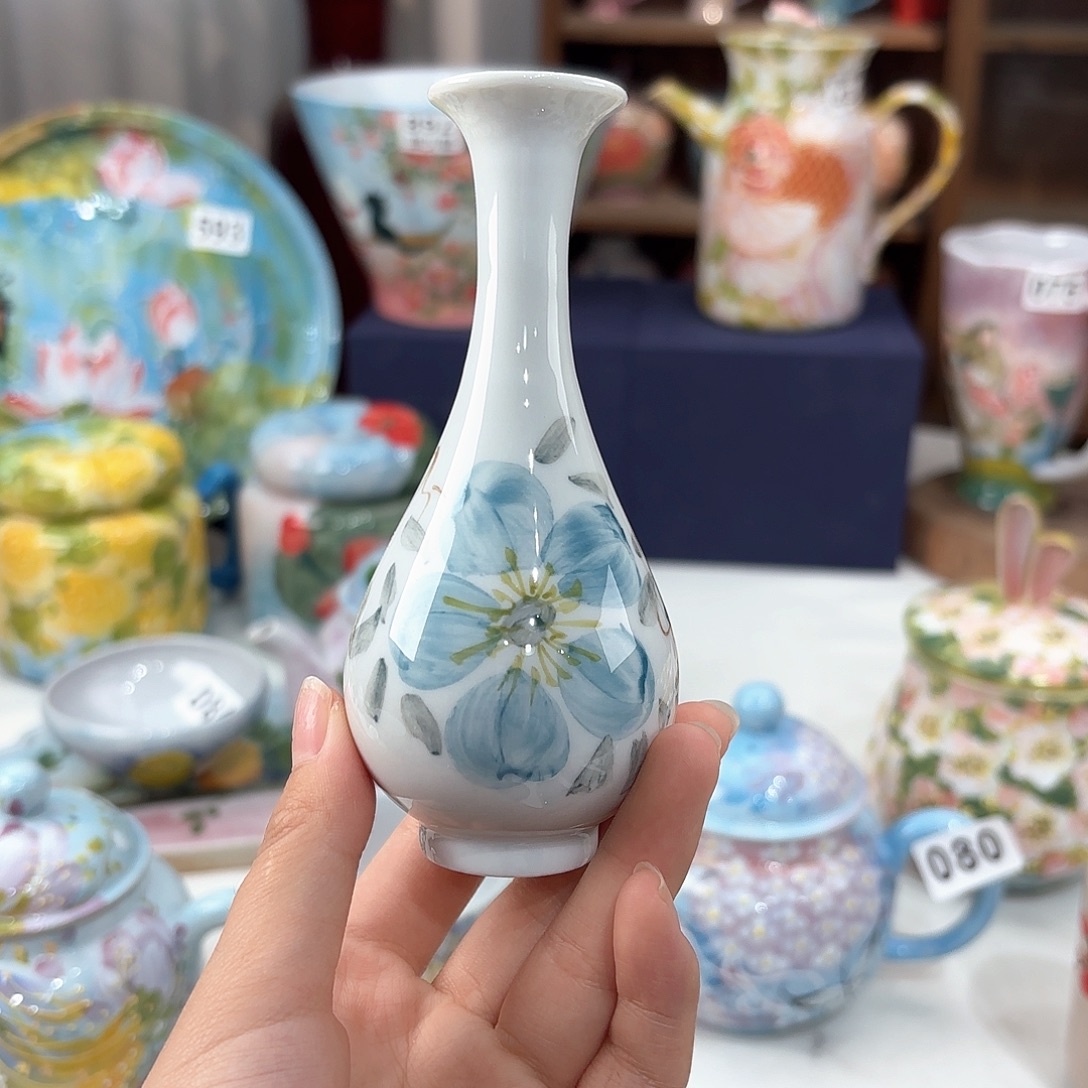 景德镇手绘高温釉下彩陶瓷茶具