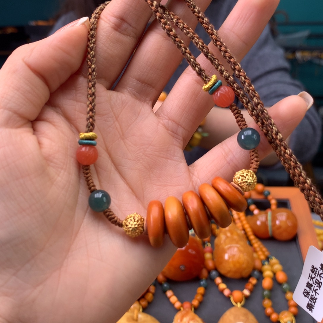 蜜蜡未镶嵌颈饰天然