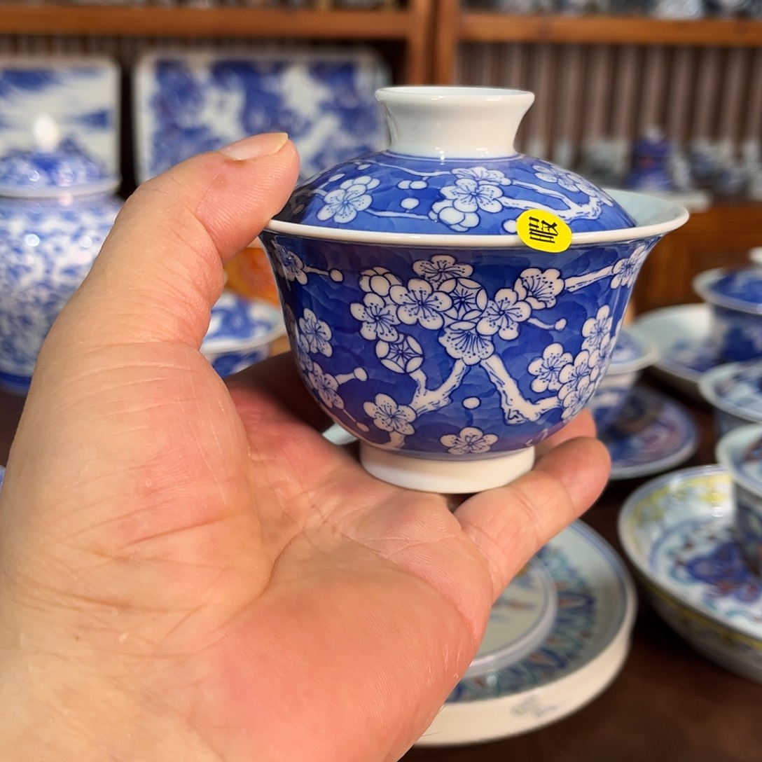 錡镇堂手工手绘盖碗