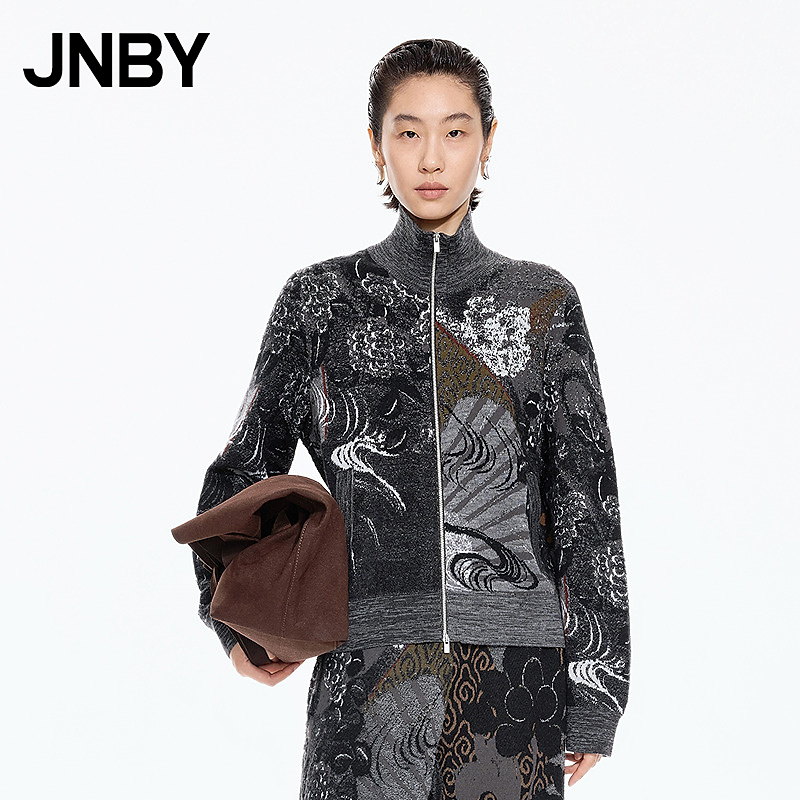 【东方非遗】商场同款JNBY/江南布衣25秋新品毛针织开衫5P8311050