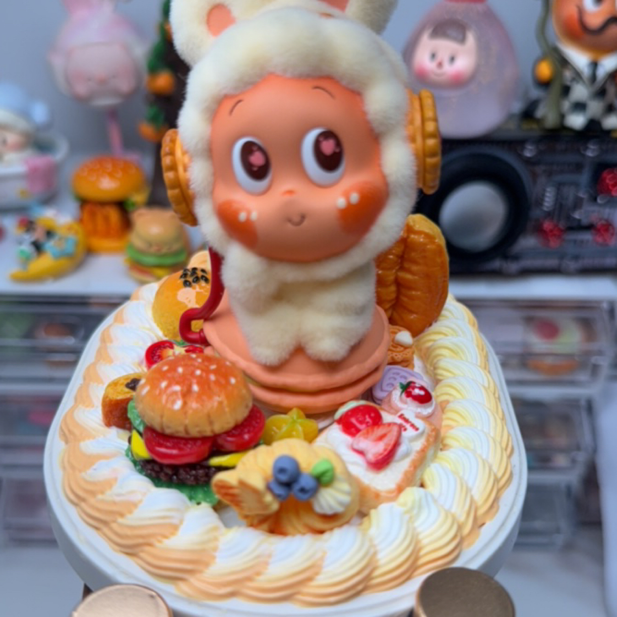 奶油胶小天手机支架星星人可爱