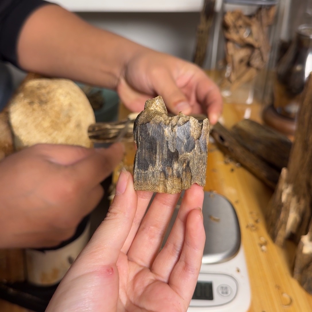 沉香绿奇虫漏香12克