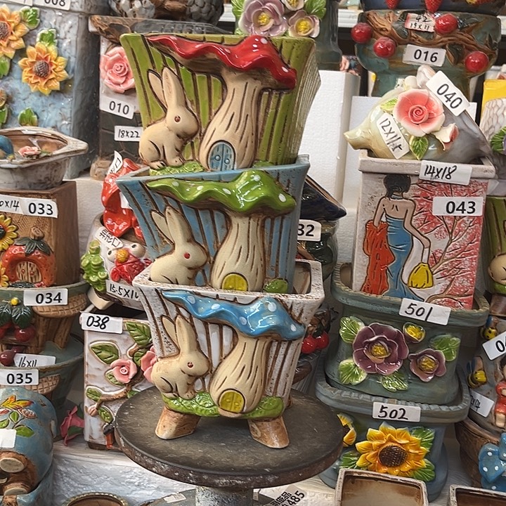 粗陶材质多肉花盆