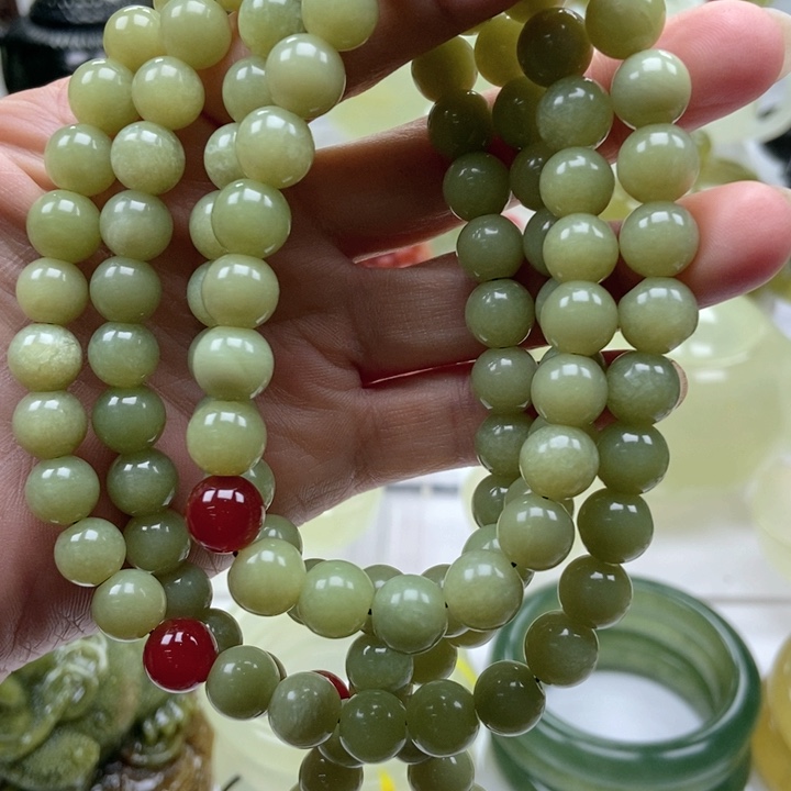 蛇纹石玉手链未镶嵌