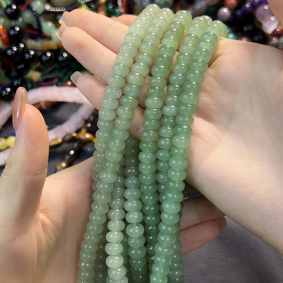 玛瑙/玉髓未镶嵌珠宝半成品东陵玉算盘卡8一条