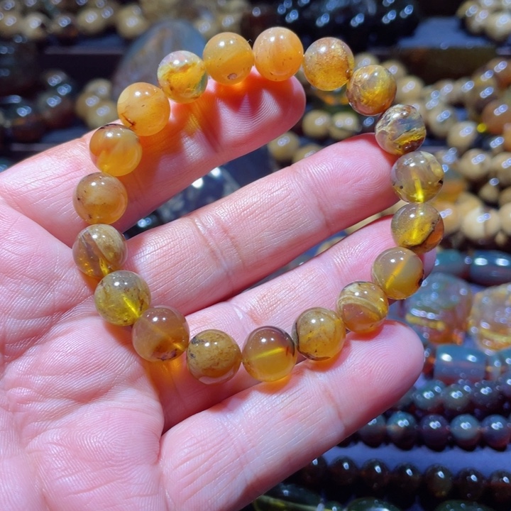 未镶嵌琥珀手链天然