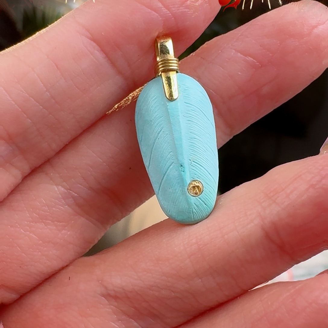 绿松石珠宝奇石18K金镶嵌奕*