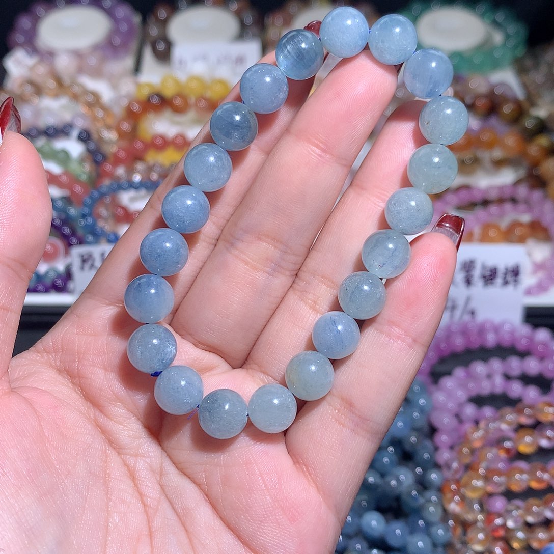 未镶嵌手链水晶天蓝色蓝晶9