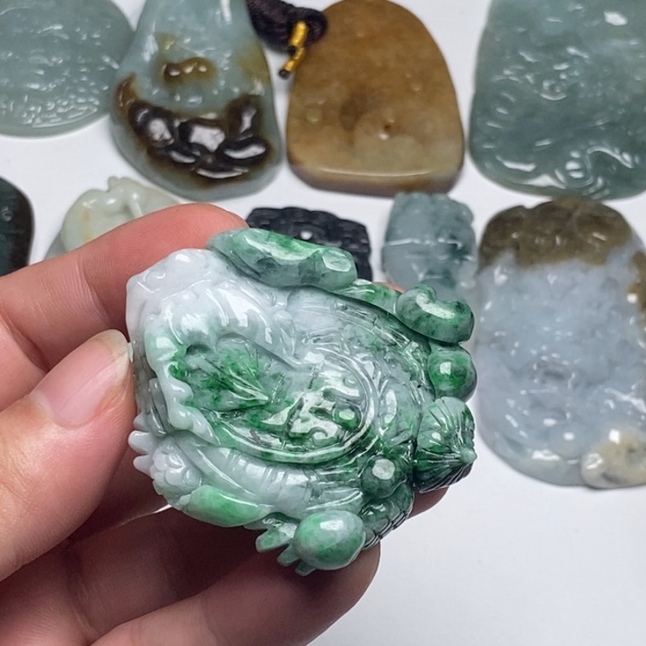 翡翠未镶嵌颈饰龙龟19