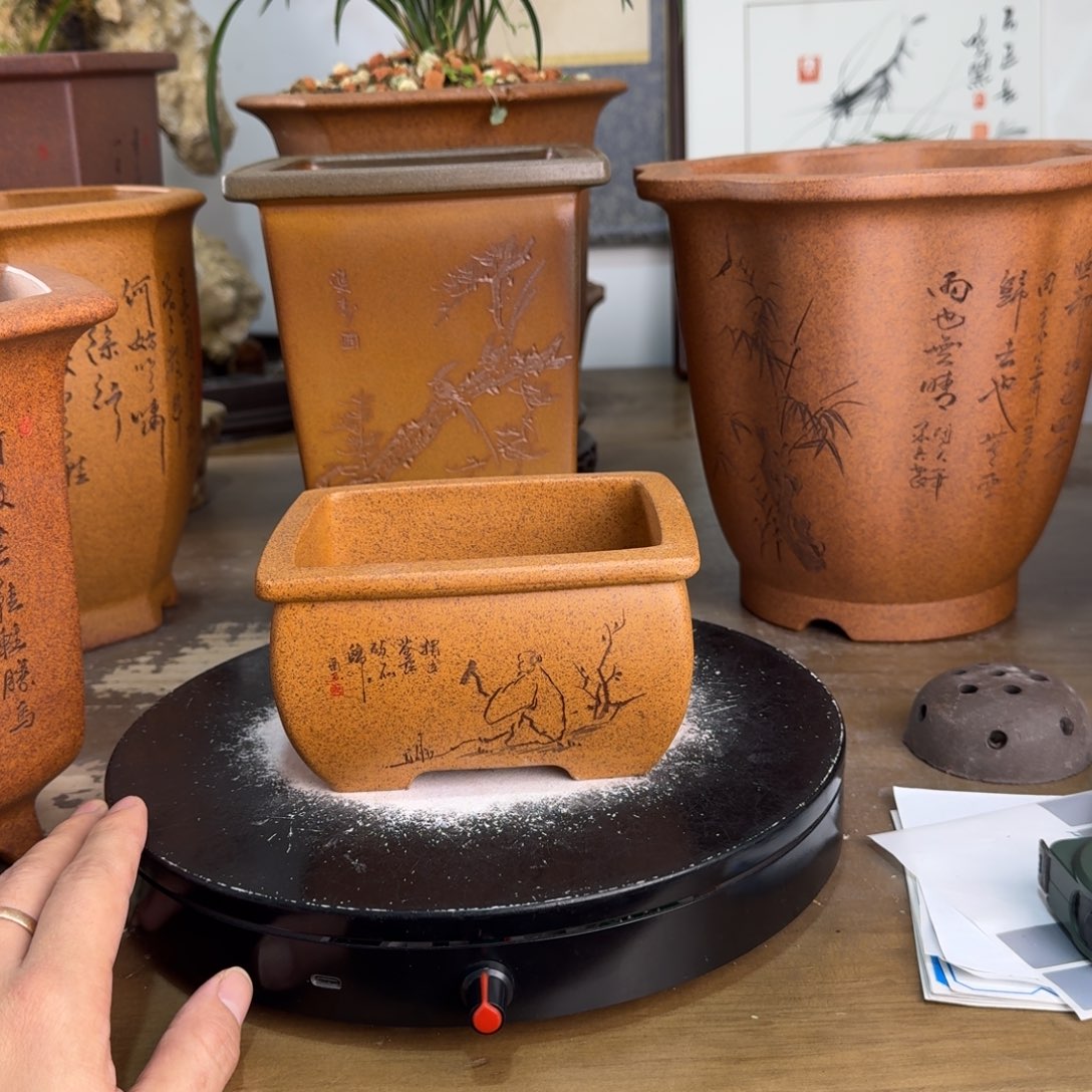 欧***）紫砂花盆紫砂花盆