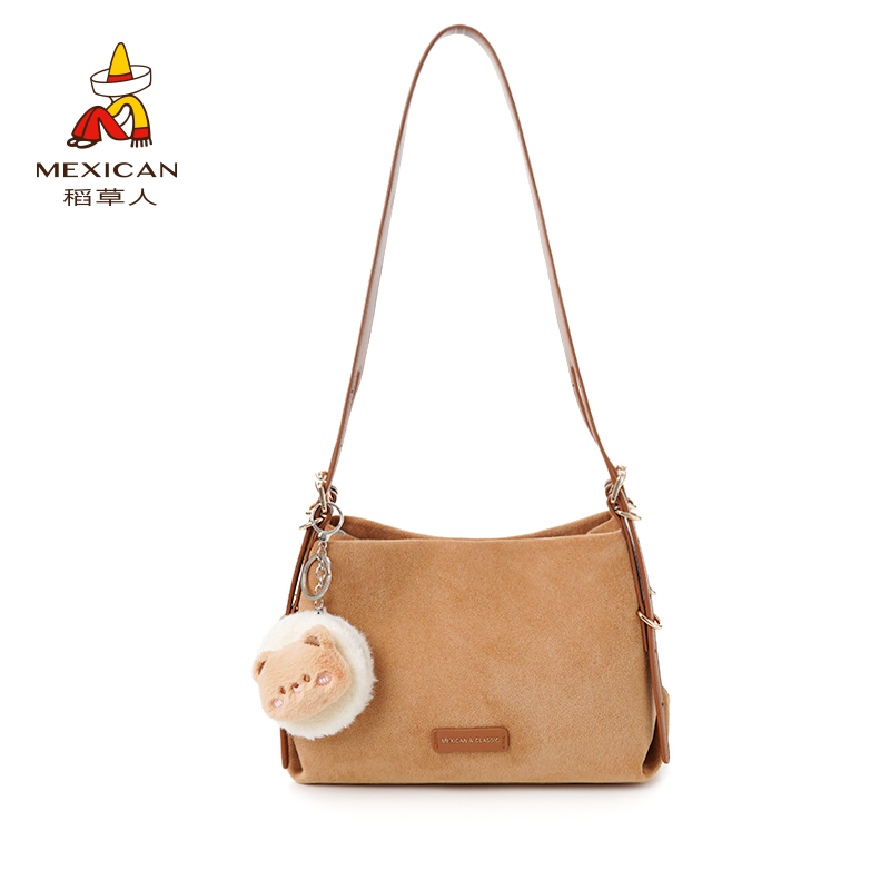 稻草人2025年新款简约复古女士潮流棕色简约风通勤包