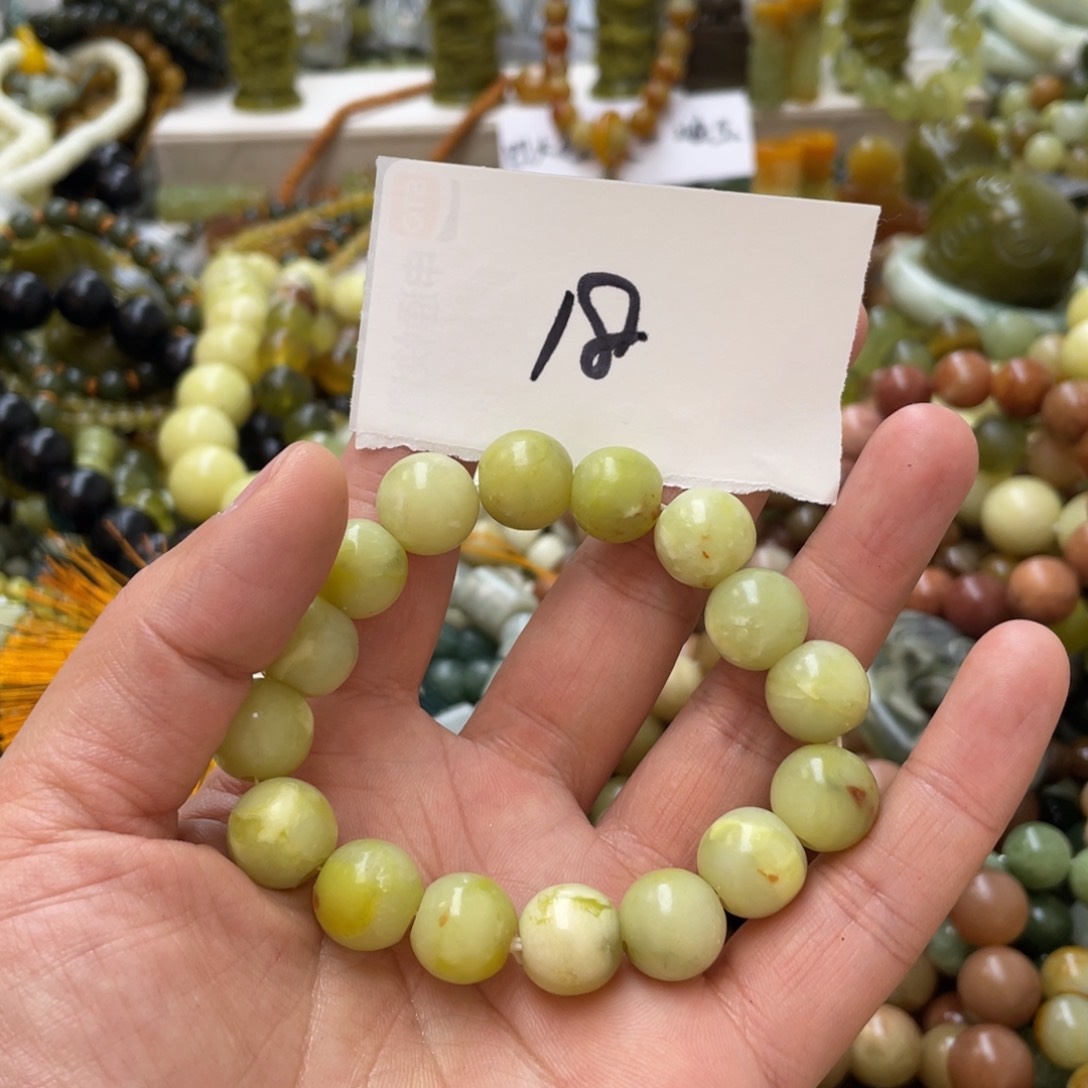 蛇纹石玉手链未镶嵌