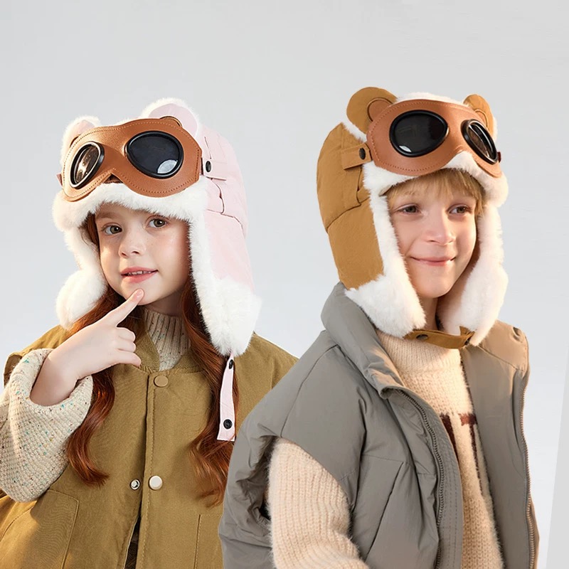 雷锋帽圆顶套头帽帽子男童无檐少女风加绒加厚学院风