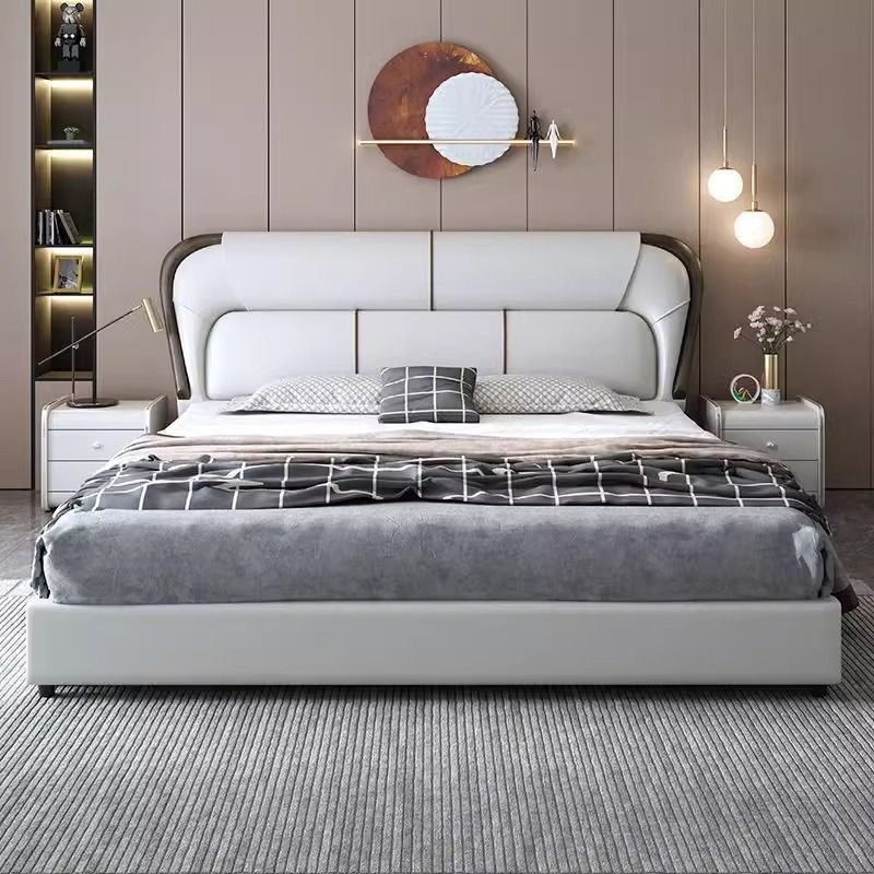 皮床软体床主卧床婚床品质奢华型简约皮艺床婚床真皮床双人床