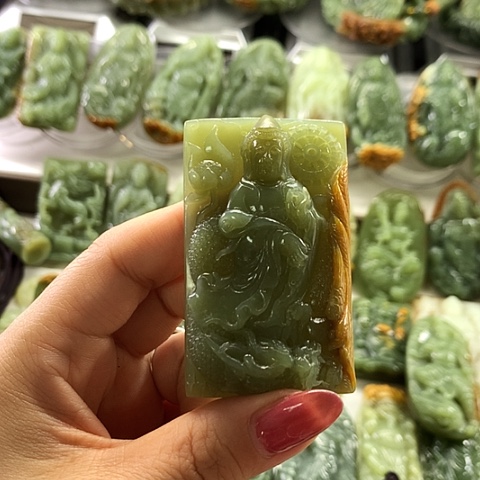 和田玉未镶嵌挂件