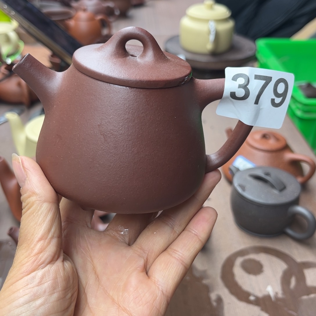 紫砂茶壶底槽清半手210cc