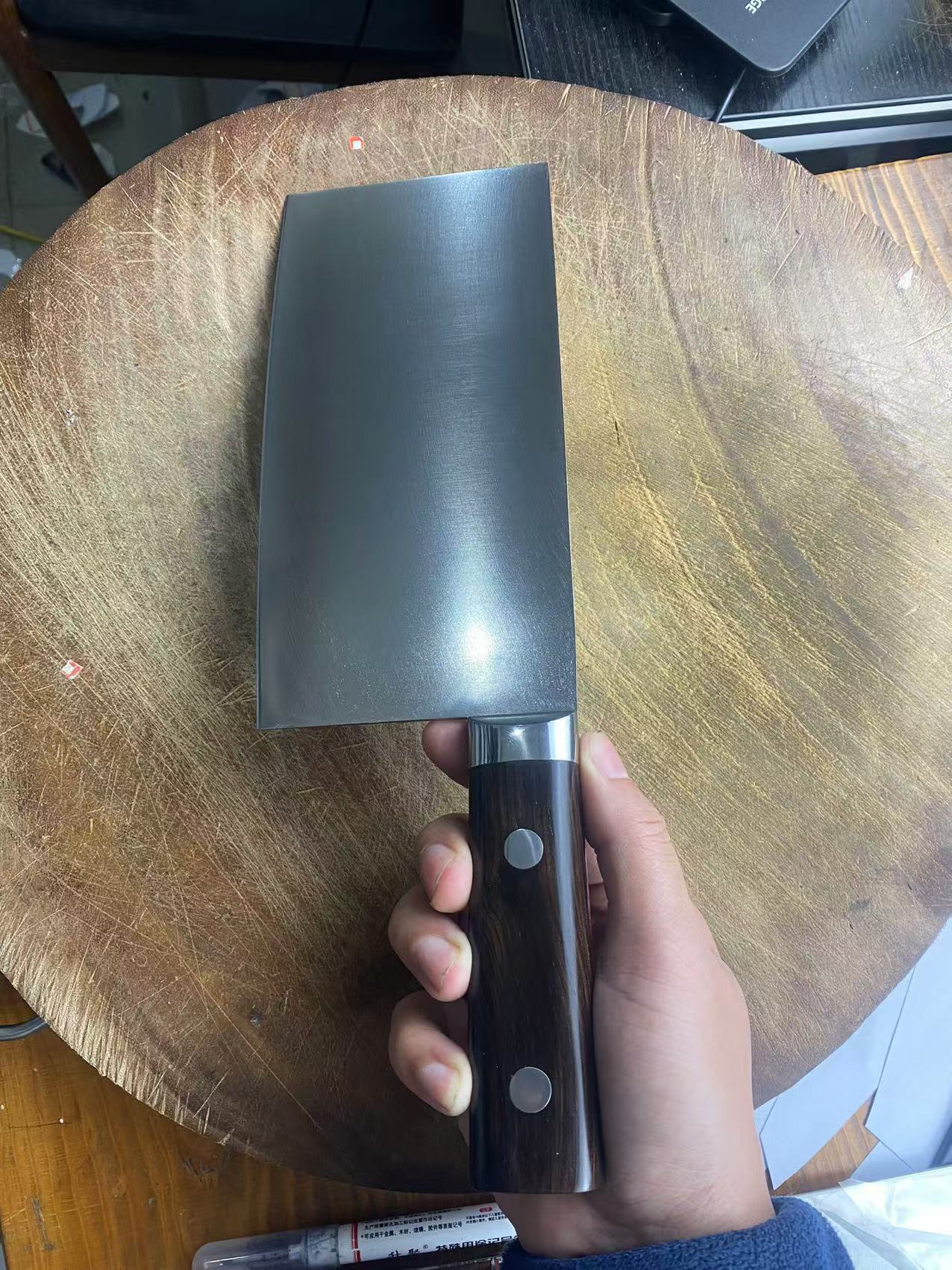斩切刀夹进口安来钢sld模具钢纯手工锻打菜刀商用家用锋利