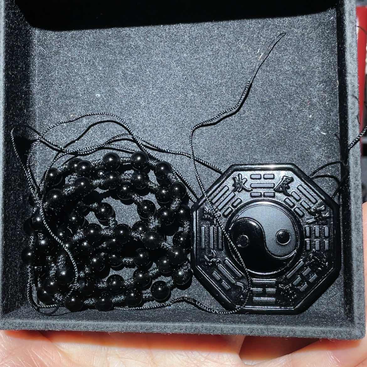【闪购商品】未镶嵌黑曜岩套链沐*