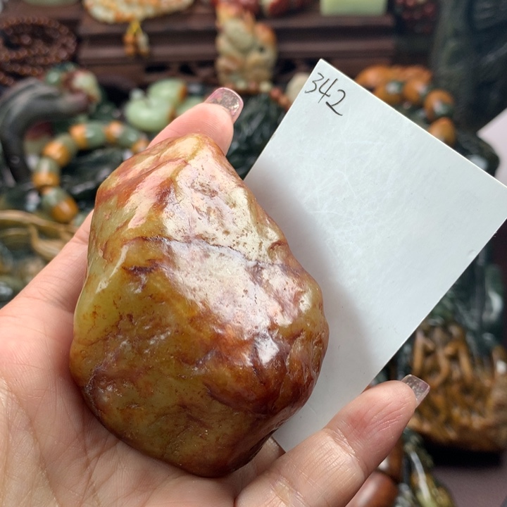 岫岩河磨玉（透闪石质玉）手把未镶嵌