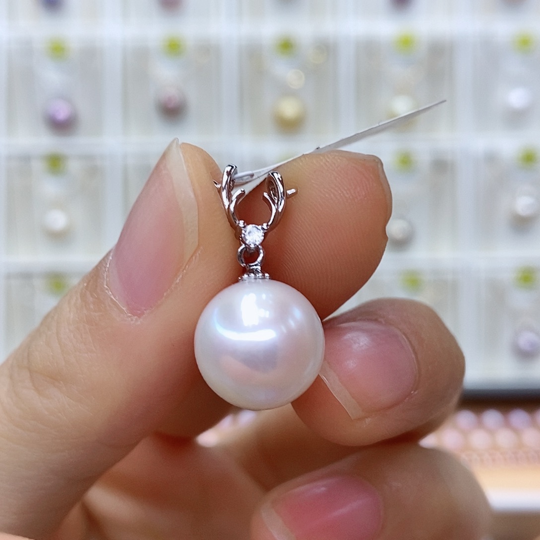合金淡水珍珠吊坠(赠链)