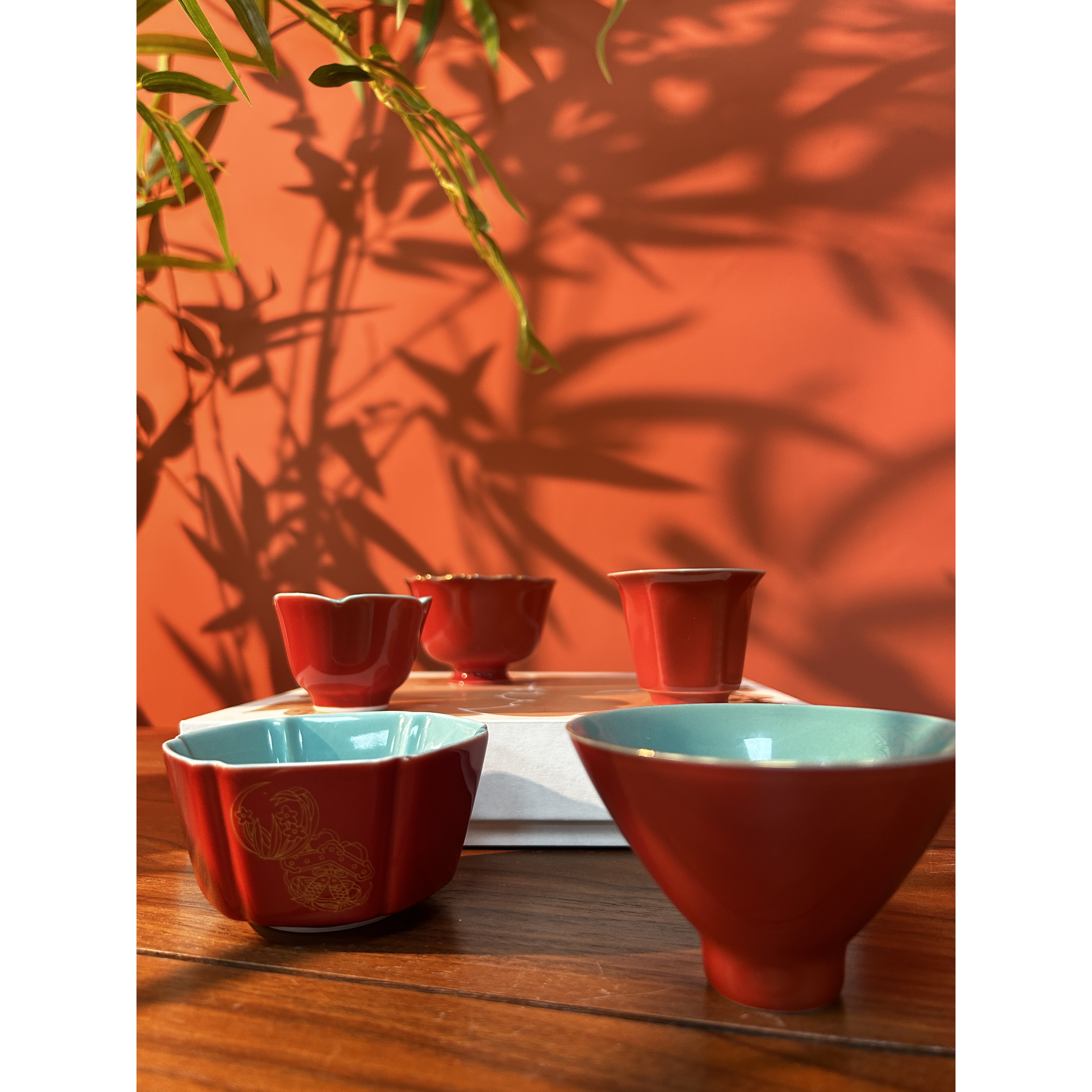 【非遗】ZB故宫红系列茶杯主人杯桌面茶台喝茶品茗杯单杯节日礼品