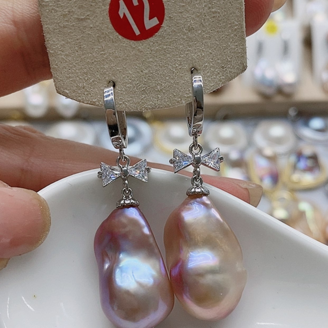 【闪购商品】淡水珍珠耳饰银S925镶嵌