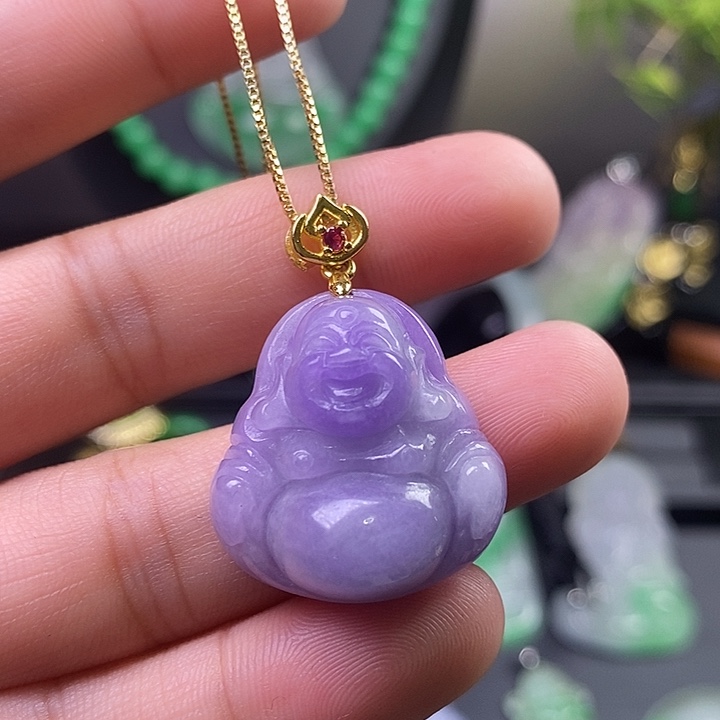 翡翠未镶嵌吊坠(赠链)