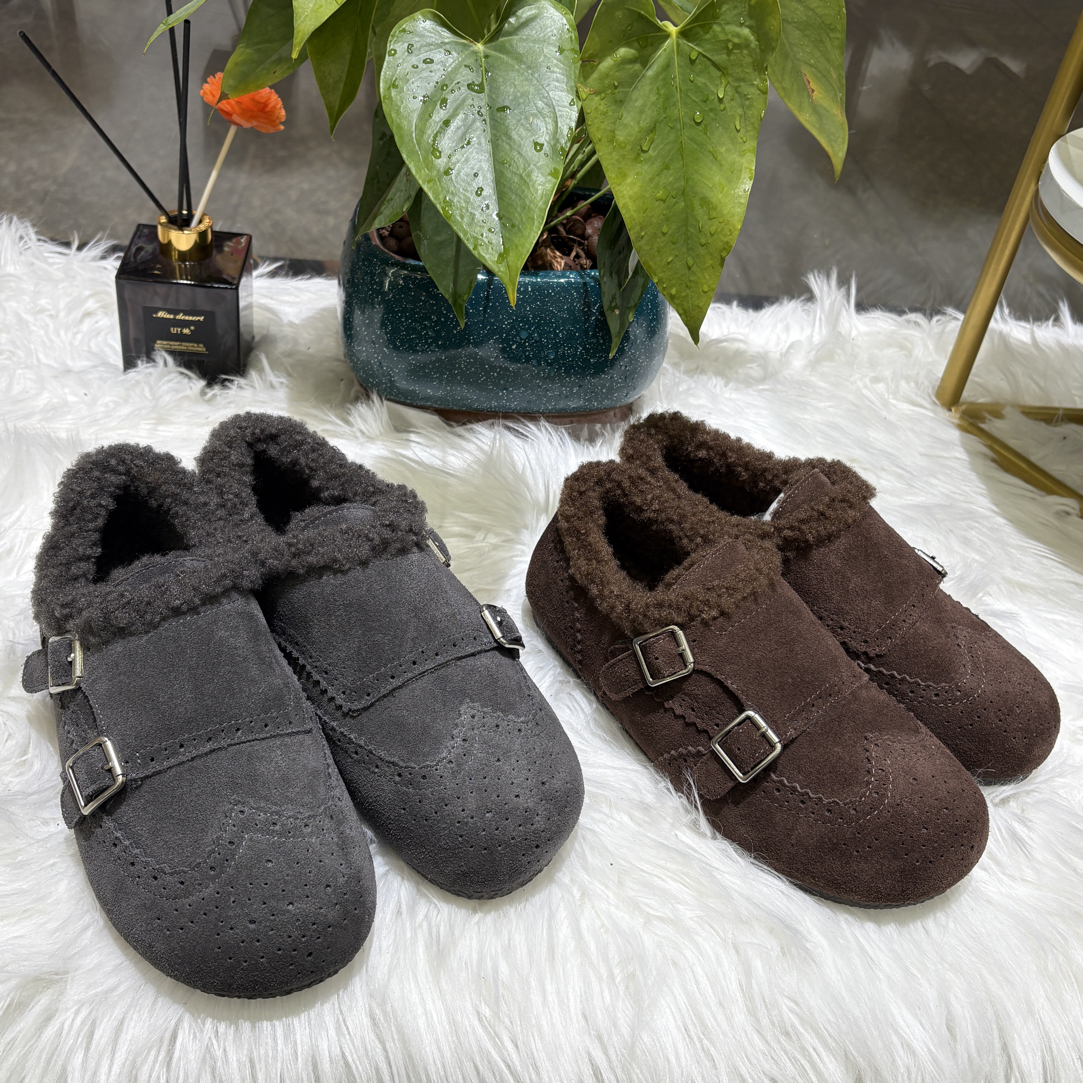 实体鞋店真皮加绒小众超有腔调的勃肯鞋7322-1