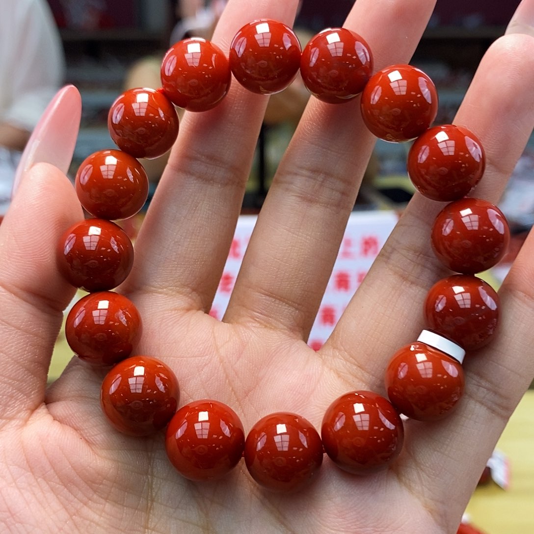 南红玛瑙保山典藏手串13mm 多样性发一未镶嵌