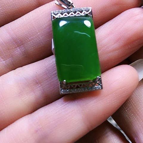 和田玉银S925镶嵌戒指