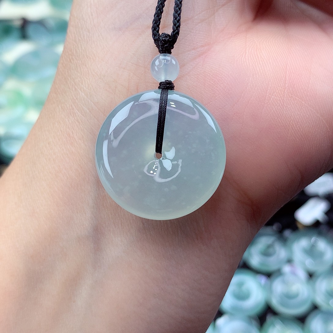 翡翠未镶嵌颈饰编号6尺寸24.2-7.9