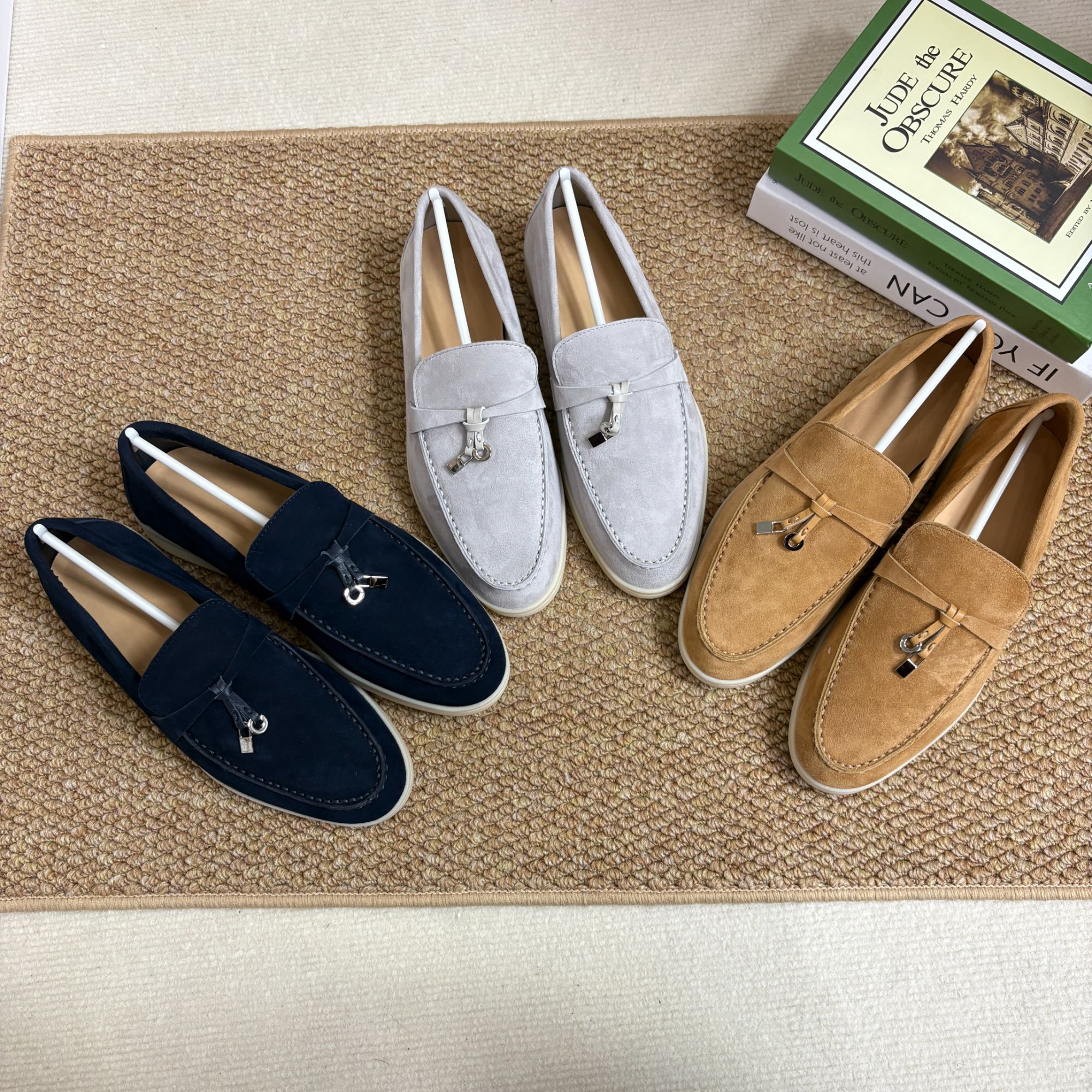 皮带乐福鞋透气极简风法式一脚蹬舒适豆豆鞋WT003