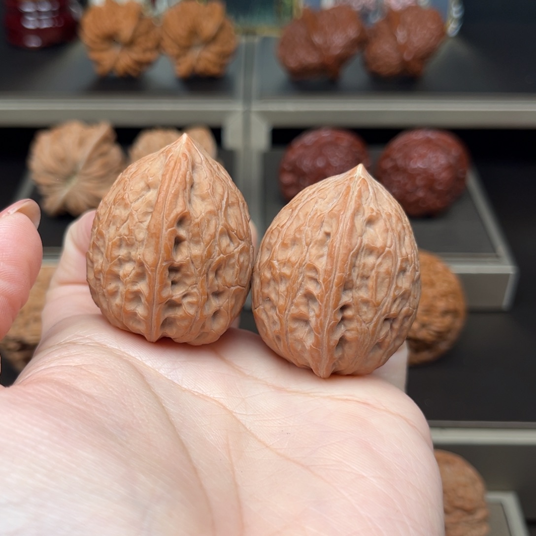 桃核把件原树观音坠