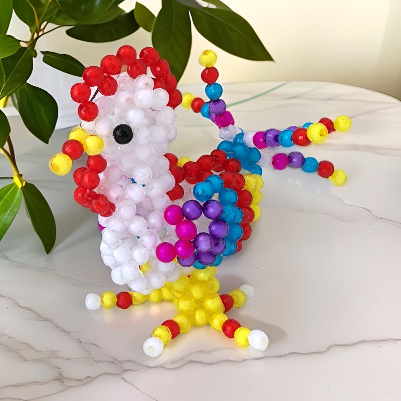 手工串珠十二生肖大公鸡摆件