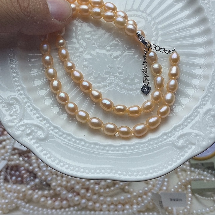 未镶嵌淡水珍珠6-7a41项链