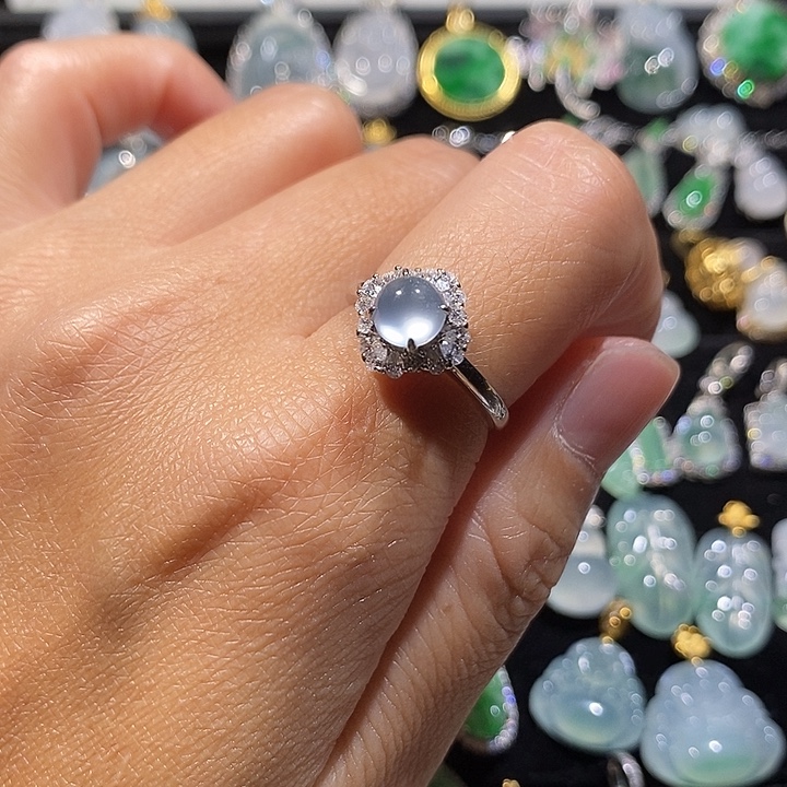 翡翠银S925镶嵌颈饰