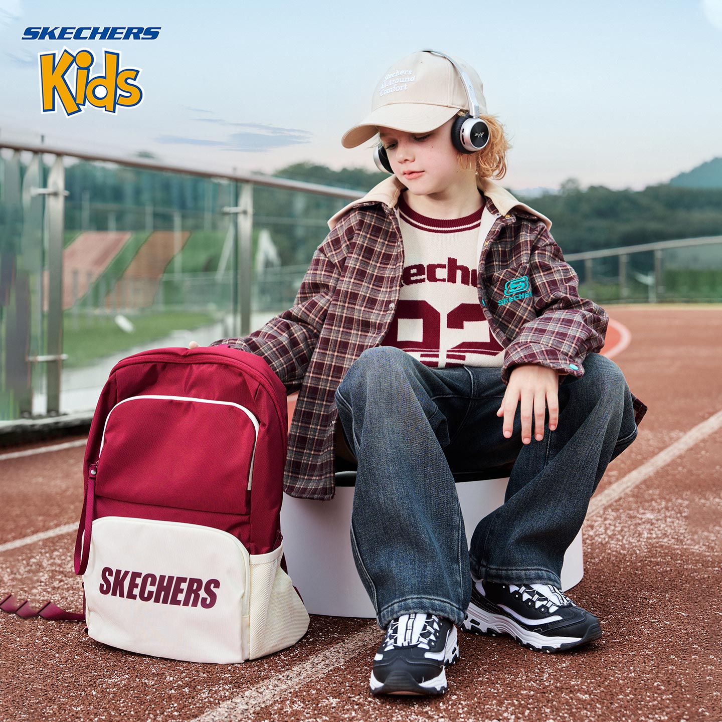 SKECHERS斯凯奇童装新款牛仔裤休闲百搭H425B026
