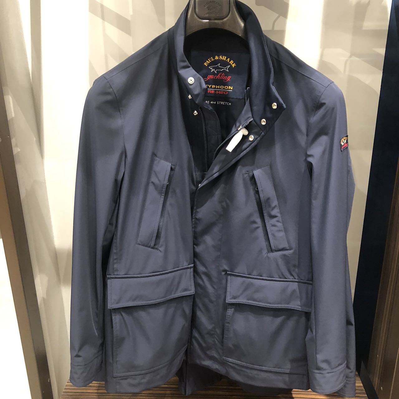 意鲨 不可退换 台风2w藏青色中长款男士夹克外套 