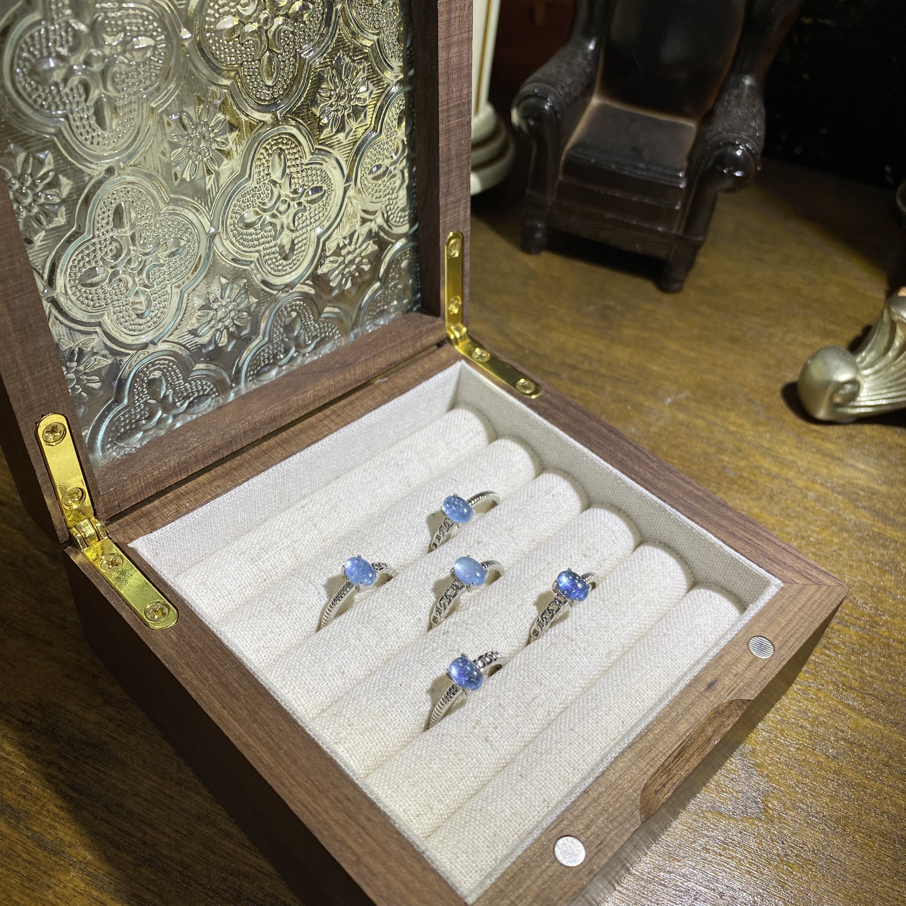 V961-天然高品质海蓝宝戒指-多样性发其一