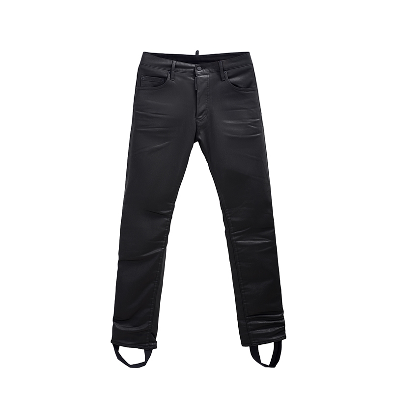 Dsquared2/全黑SKI吊脚带油泥牛仔裤/全新0660