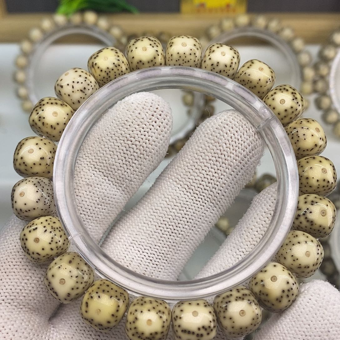 手串星月菩提原生态青花大眼月朗星稀11x10