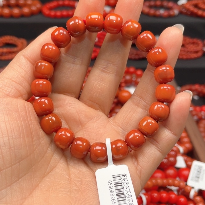 南红玛瑙手链未镶嵌蓝**空