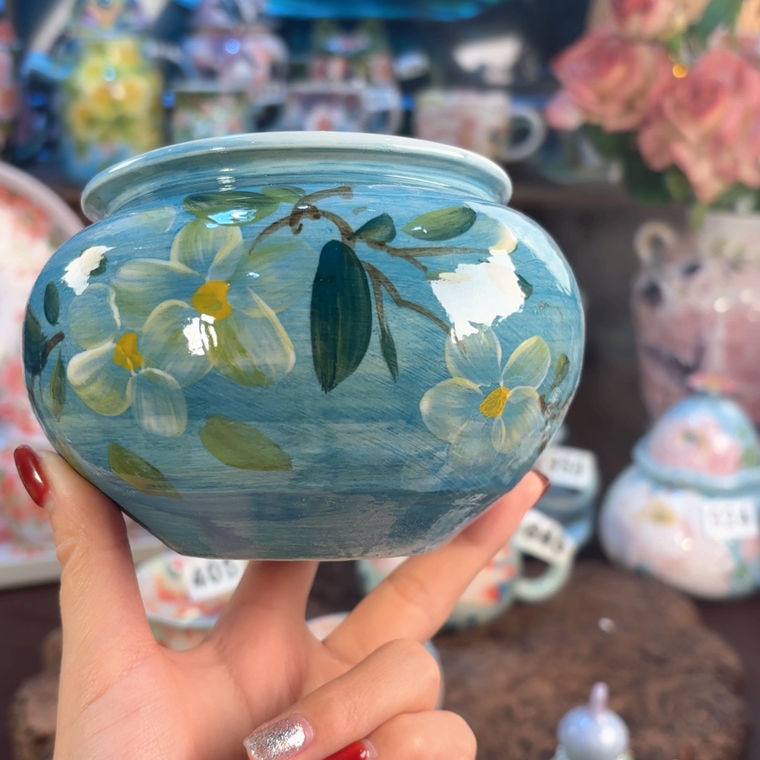 景德镇手绘高温釉下彩陶瓷茶具