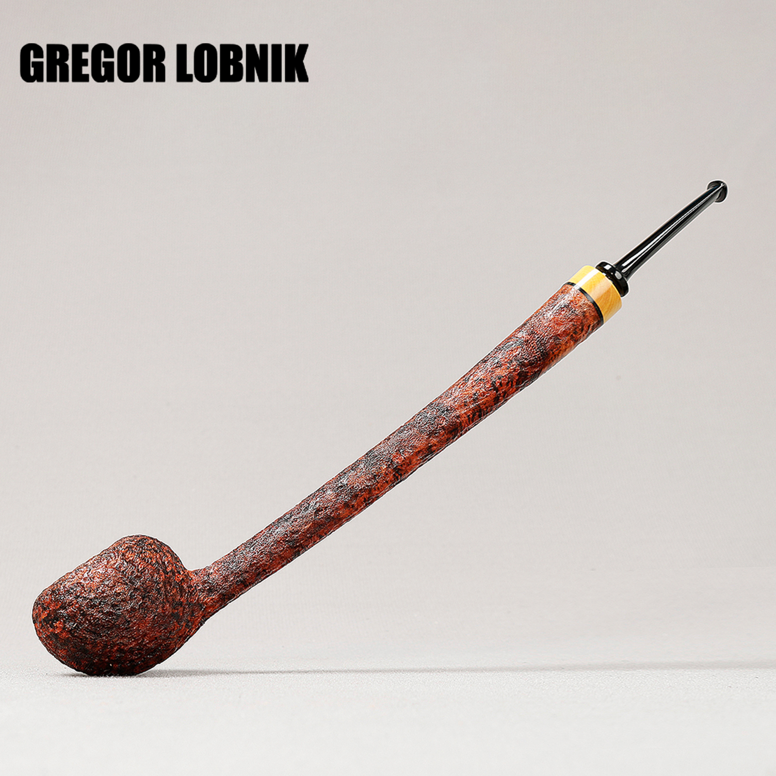 斯洛文尼亚Lobnik 罗布尼克 大长腿喷砂番茄直斗 手工石楠木烟斗