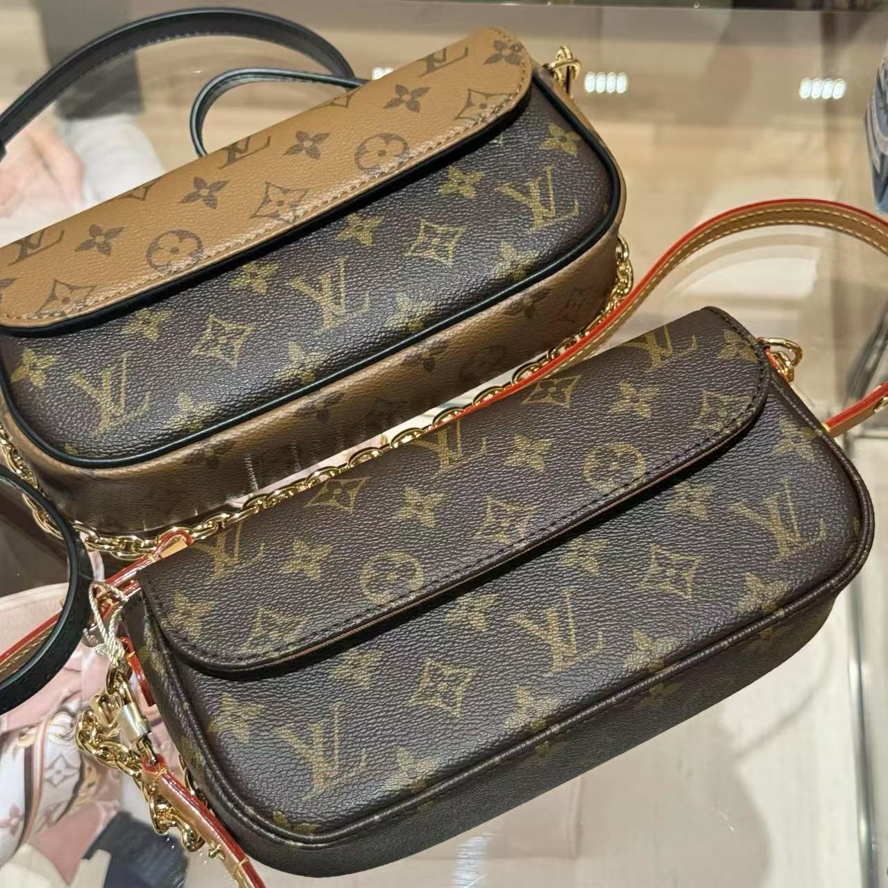 未使用 LouisVuitton/路易威登 新款麻将包单肩IVY链条 爆款