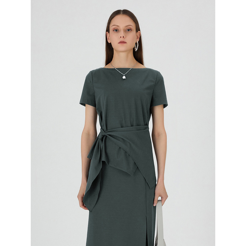 【小花】莱芙艾迪儿针织短袖上衣1E2S23167