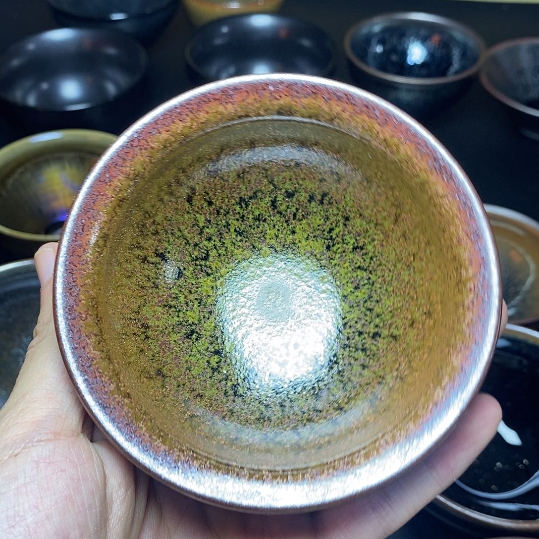 沉***金茶盏24建窑建盏主人杯微瑕
