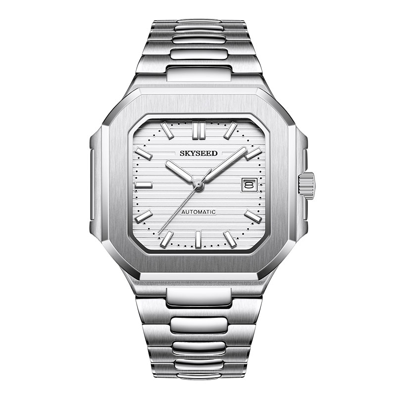 男士潮流多功能方形时尚轻奢简约日历款全自动机械腕表（李总）